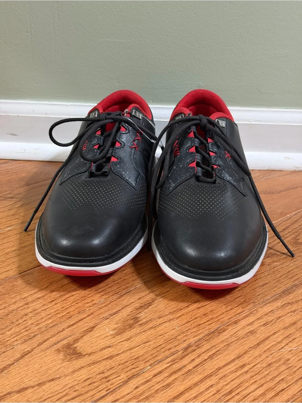 Jordan Men’s Black and Red Athletic Golf Shoes
